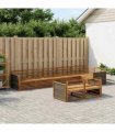 vidaXL Outdoor Sofa Set 8 pcs 8-Seaters Natural Solid Acacia Wood