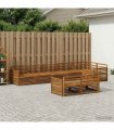 vidaXL Outdoor Sofa Set 8 pcs 8-Seaters Natural Solid Acacia Wood