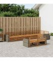 vidaXL Outdoor Sofa Set 8 pcs 8-Seaters Natural Solid Acacia Wood
