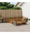 vidaXL Outdoor Sofa Set 9 pcs 8-Seaters Natural Solid Acacia Wood