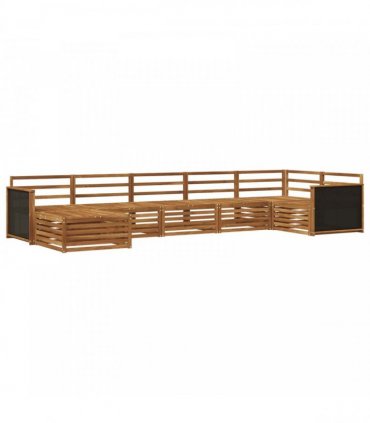 vidaXL Outdoor Sofa Set 7 pcs 7-Seaters Natural Solid Acacia Wood