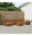 vidaXL Outdoor Sofa Set 8 pcs 7-Seaters Natural Solid Acacia Wood
