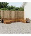 vidaXL Outdoor Sofa Set 8 pcs 7-Seaters Natural Solid Acacia Wood