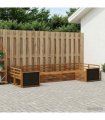 vidaXL Outdoor Sofa Set 7 pcs 7-Seaters Natural Solid Acacia Wood