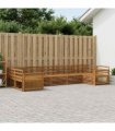 vidaXL Outdoor Sofa Set 7 pcs 7-Seaters Natural Solid Acacia Wood