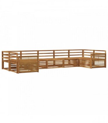 vidaXL Outdoor Sofa Set 7 pcs 7-Seaters Natural Solid Acacia Wood