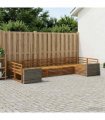 vidaXL Outdoor Sofa Set 7 pcs 7-Seaters Natural Solid Acacia Wood