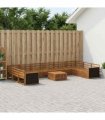 vidaXL Outdoor Sofa Set 11 pcs 10-Seaters Natural Solid Acacia Wood