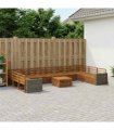 vidaXL Outdoor Sofa Set 11 pcs 10-Seaters Natural Solid Acacia Wood