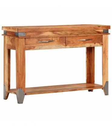 vidaXL Console Table 110x34x74 cm Solid Wood Acacia