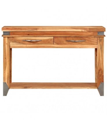 vidaXL Console Table 110x34x74 cm Solid Wood Acacia