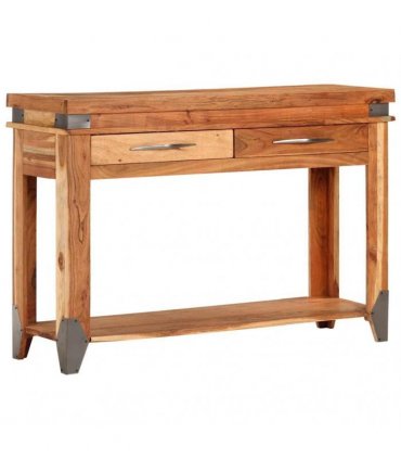 vidaXL Console Table 110x34x74 cm Solid Wood Acacia