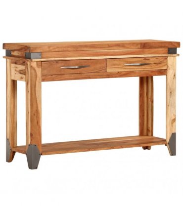vidaXL Console Table 110x34x74 cm Solid Wood Acacia