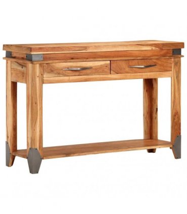 vidaXL Console Table 110x34x74 cm Solid Wood Acacia