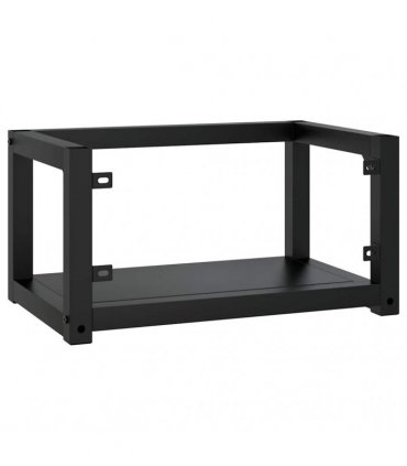 vidaXL Wall-mounted Bathroom Washbasin Frame Black 59x38x31 cm Iron