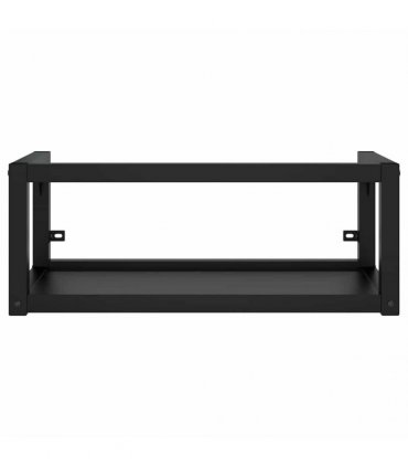 vidaXL Wall-mounted Bathroom Washbasin Frame Black 79x38x31 cm Iron