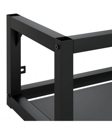 vidaXL Wall-mounted Bathroom Washbasin Frame Black 79x38x31 cm Iron