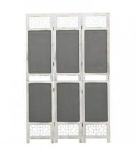 vidaXL 3-Panel Room Divider Grey 105x165 cm Fabric