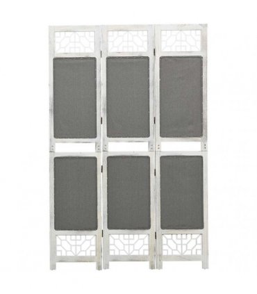 vidaXL 3-Panel Room Divider Grey 105x165 cm Fabric