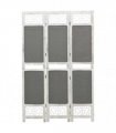 vidaXL 3-Panel Room Divider Grey 105x165 cm Fabric