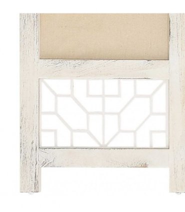 vidaXL 6-Panel Room Divider Cream 210x165 cm Fabric