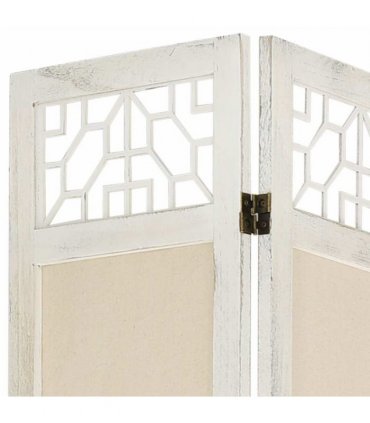 vidaXL 6-Panel Room Divider Cream 210x165 cm Fabric