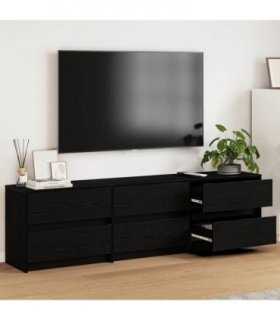 vidaXL TV Units 180 x 34 x 50 cm Black Oak