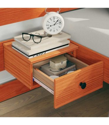 vidaXL Bed Frame with Headboard Brown 200 x 200 cm Solid Pine Wood