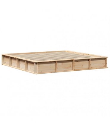 vidaXL Bed Frame Brown 180 x 200 cm Solid Pine Wood