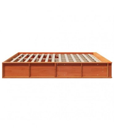 vidaXL Bed Frame Wax Brown 180 x 200 cm Solid Pine Wood