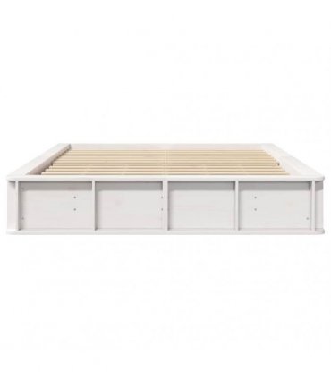vidaXL Bed Frame White 150 x 200 cm Solid Pine Wood