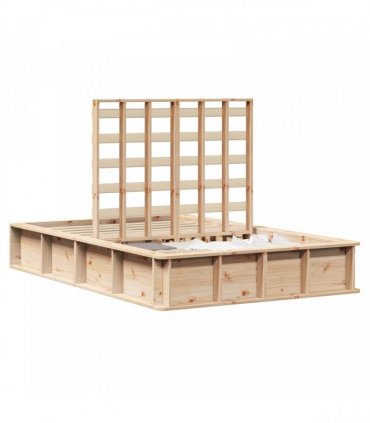 vidaXL Bed Frame Brown 140 x 200 cm Solid Pine Wood