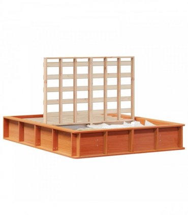 vidaXL Bed Frame Wax Brown 120 x 190 cm Solid Pine Wood