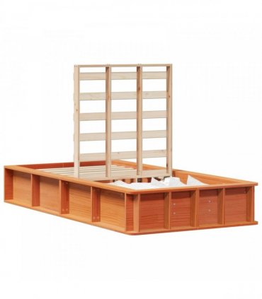 vidaXL Bed Frame Wax Brown 90 x 200 cm Solid Pine Wood