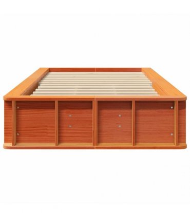 vidaXL Bed Frame Wax Brown 80 x 200 cm Solid Pine Wood