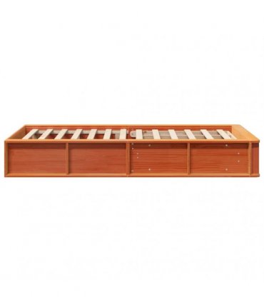 vidaXL Bed Frame Wax Brown 80 x 200 cm Solid Pine Wood