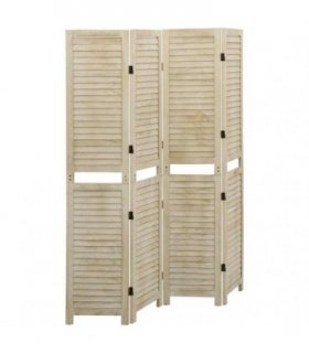vidaXL 4-Panel Room Divider 140x165 cm Solid Wood Paulownia