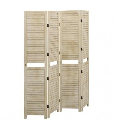 vidaXL 4-Panel Room Divider 140x165 cm Solid Wood Paulownia