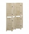 vidaXL 4-Panel Room Divider 140x165 cm Solid Wood Paulownia