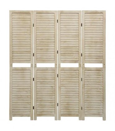 vidaXL 4-Panel Room Divider 140x165 cm Solid Wood Paulownia