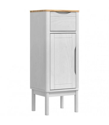vidaXL Bathroom Furniture Set FLORO 2 pcs White Solid Pine Wood