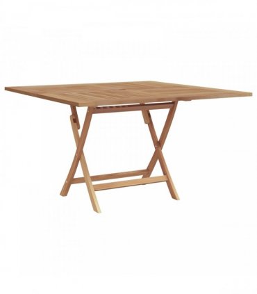 vidaXL Garden Dining Set Folding Brown Soild Teak Wood