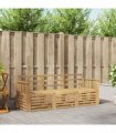 vidaXL Outdoor Sofa Set 3 pcs 3-Seaters White Solid Acacia Wood