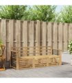 vidaXL Outdoor Sofa Set 3 pcs 3-Seaters White Solid Acacia Wood