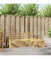 vidaXL Outdoor Sofa Set 4 pcs 4-Seaters White Solid Acacia Wood