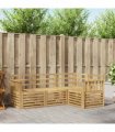 vidaXL Outdoor Sofa Set 4 pcs White Solid Acacia Wood