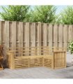 vidaXL Outdoor Sofa Set 4 pcs 4-Seaters White Solid Acacia Wood