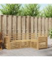 vidaXL Outdoor Sofa Set 4 pcs 4-Seaters White Solid Acacia Wood