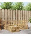 vidaXL Outdoor Sofa Set 5 pcs 4-Seaters White Solid Acacia Wood