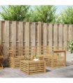 vidaXL Outdoor Sofa Set 5 pcs 4-Seaters White Solid Acacia Wood
